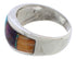 Genuine Sterling Silver And Multicolor Ring Size 8-1/2 EX50903